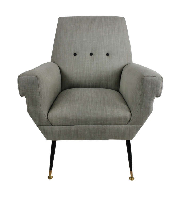 A Pair Of Stylish 60's Italian Armchairs