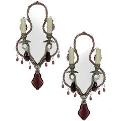 Pair of Bagues Style Wall Sconces