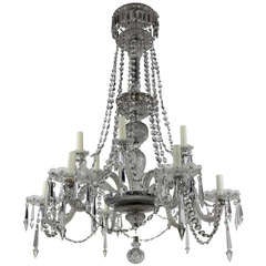 A Large Finely Cut Glass English Victorian Chandelier