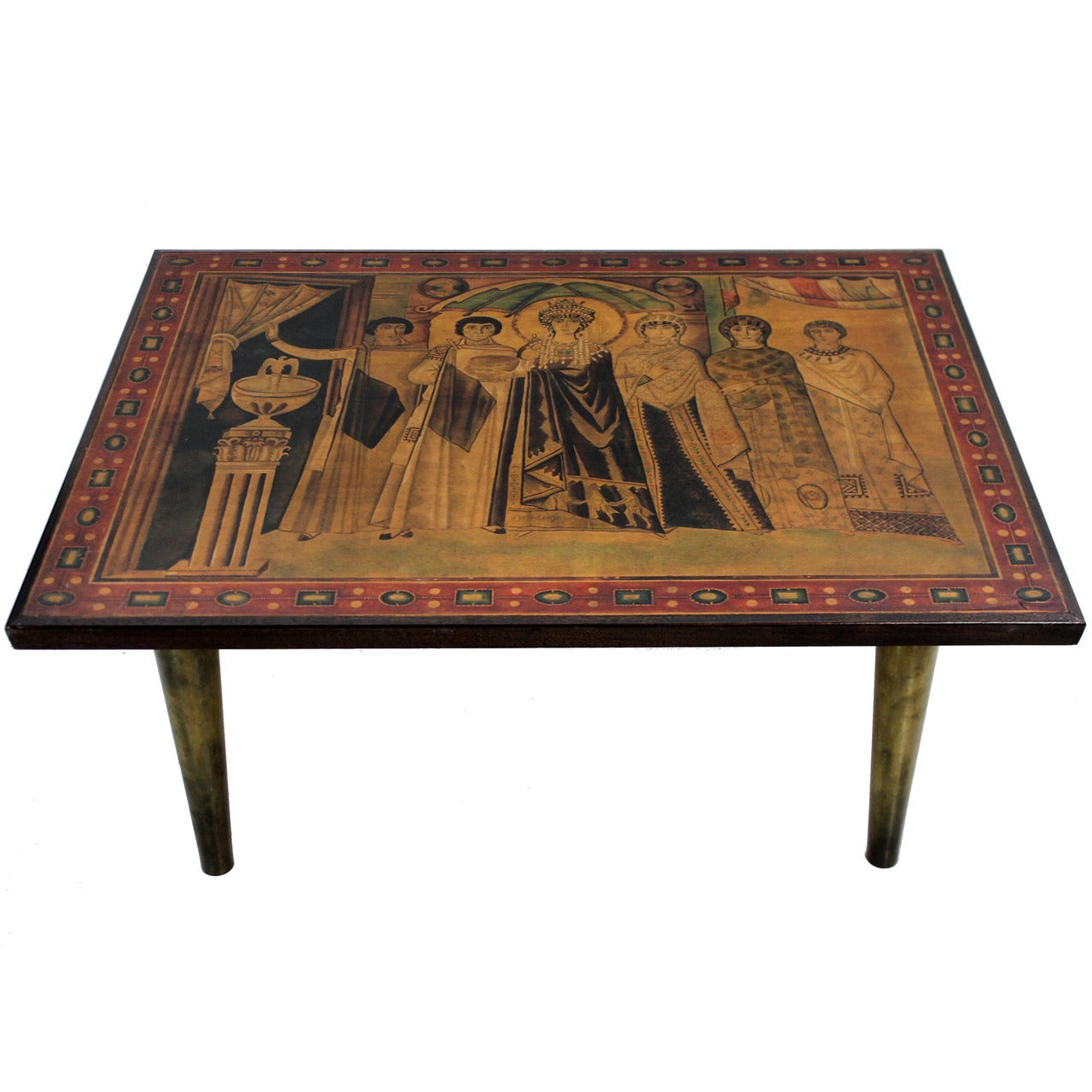 A Hand Painted Byzantine Themed Occasional Table
