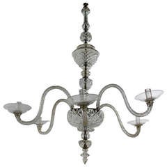 An English 18th Century Style Cut Glass Chandelier