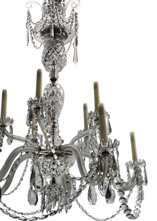 A Fine Cut Glass Chandelier By Baccarat Of Paris