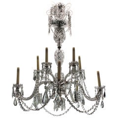 A Fine Cut Glass Chandelier By Baccarat Of Paris