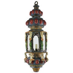 A 19th Century Painted Florentine Lantern