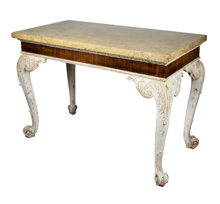 A Large 18th Century English Console Table In The Manner Of William Kent