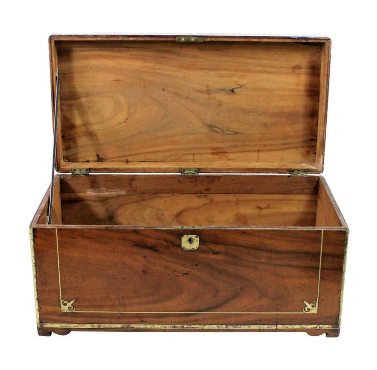 English A George III Sweet Smelling Camphor Wood Campaign Chest