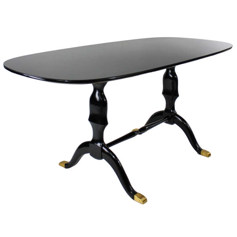 A Stunning Italian Ebonised Dining Table at 1stdibs A Stunning Italian Ebonised Dining Table at 1stdibs
