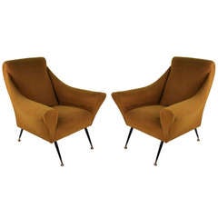 A Pair Of Italian 60's Armchairs