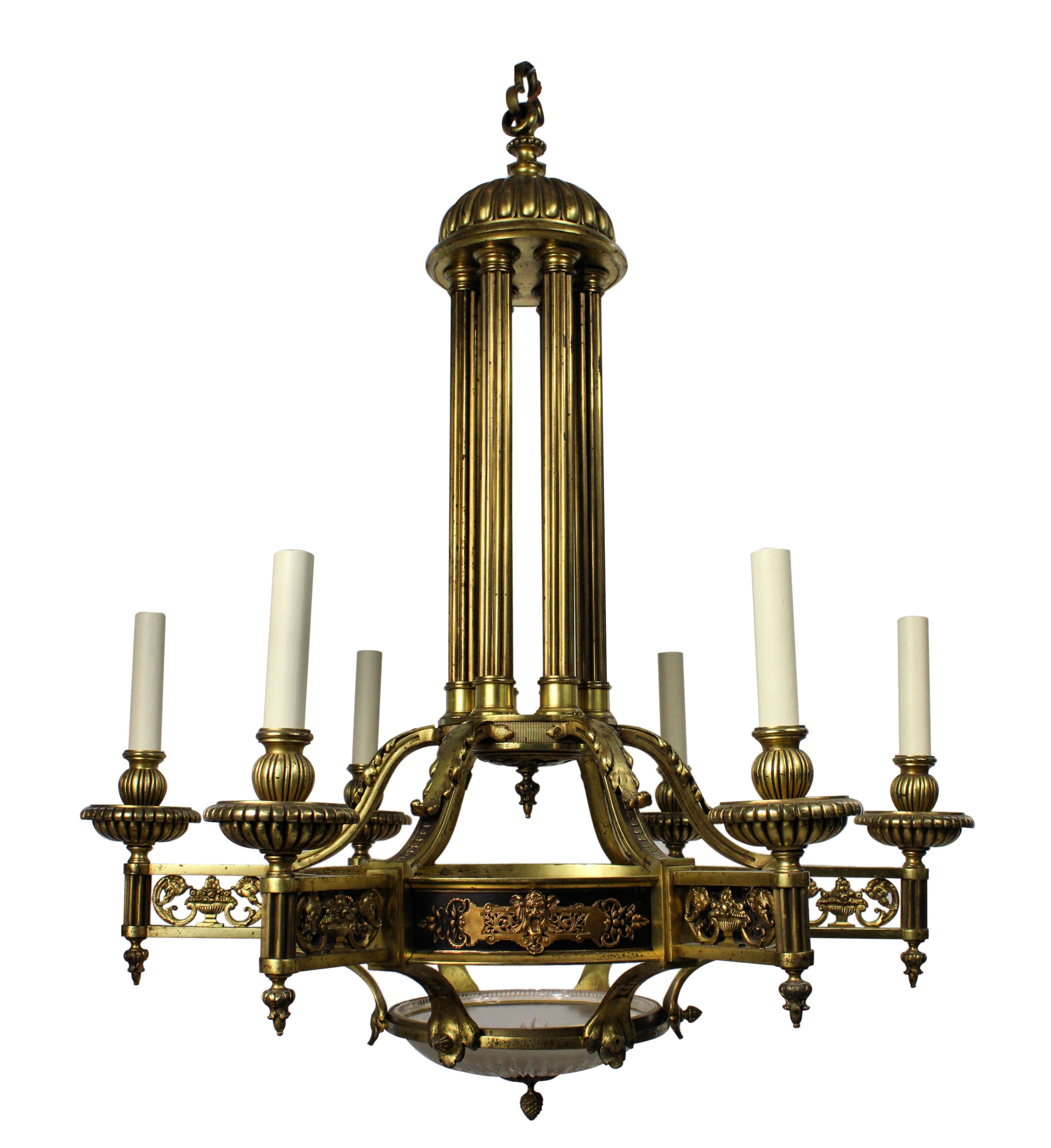 A Large French Second Empire Gilt Bronze Chandelier