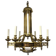 A Large French Second Empire Gilt Bronze Chandelier