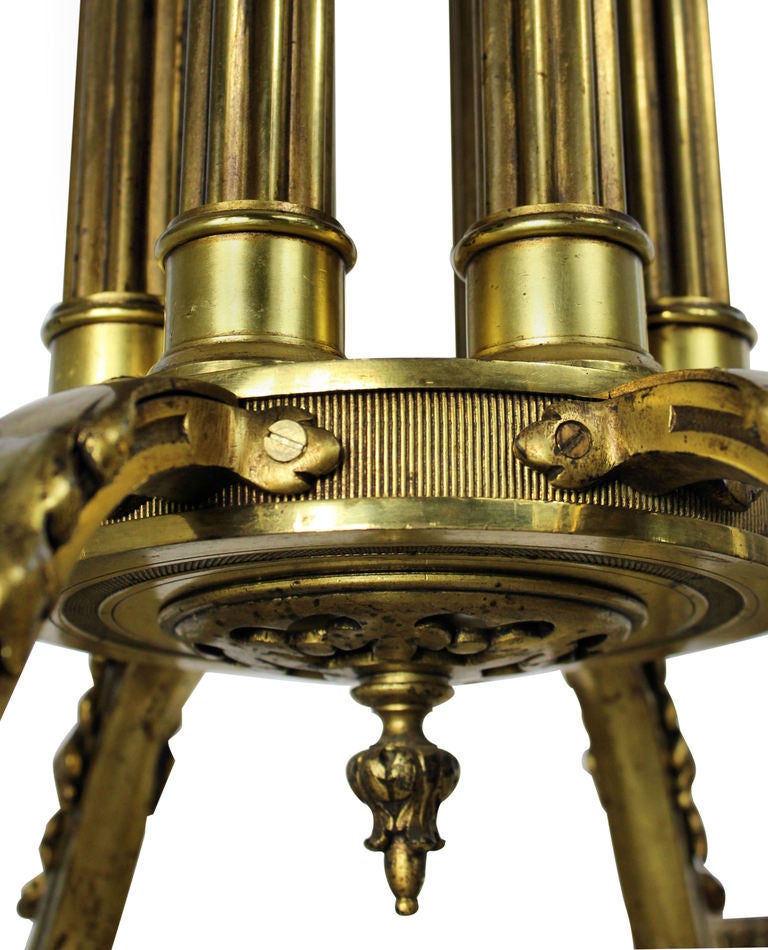 A Large French Second Empire Gilt Bronze Chandelier In Good Condition In London, GB