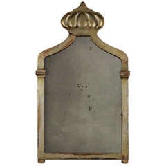 A Russian Mirror In Silver Leaf c.1800