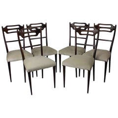A Set Of Six 50's Italian Dining Chairs