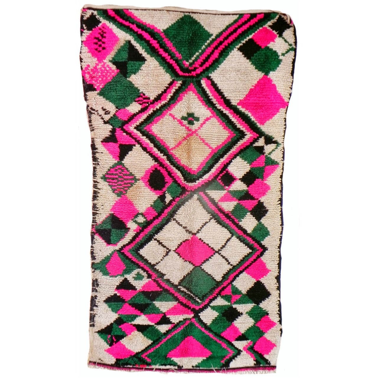 Wild vintage berber rug at 1stDibs
