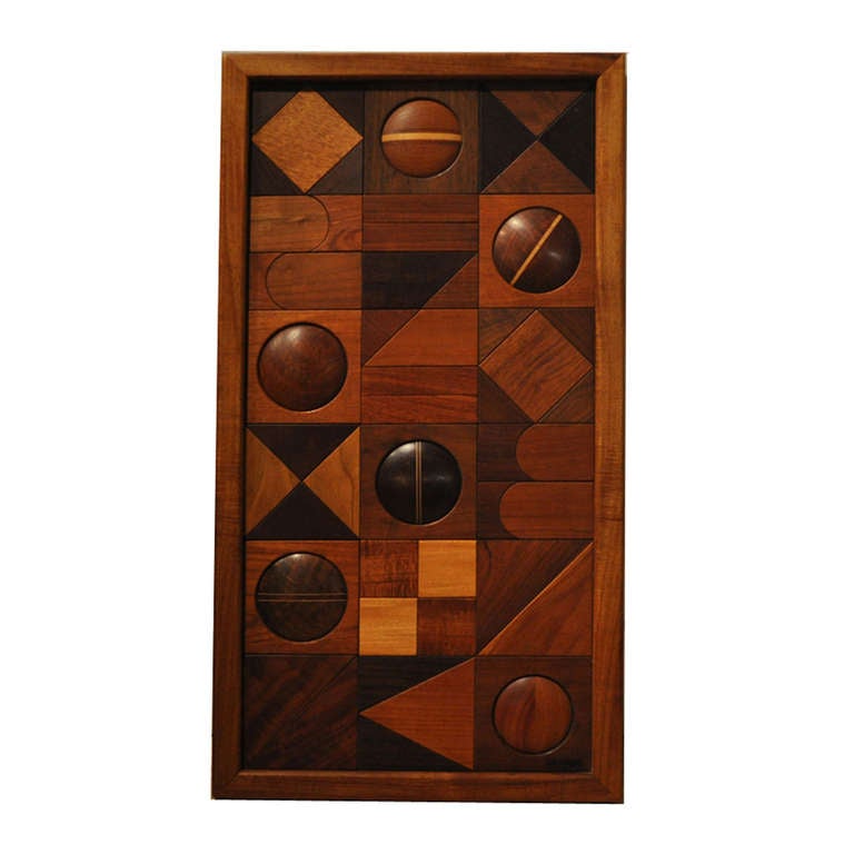 Modern Relief Wood Wall Sculpture For Sale at 1stdibs