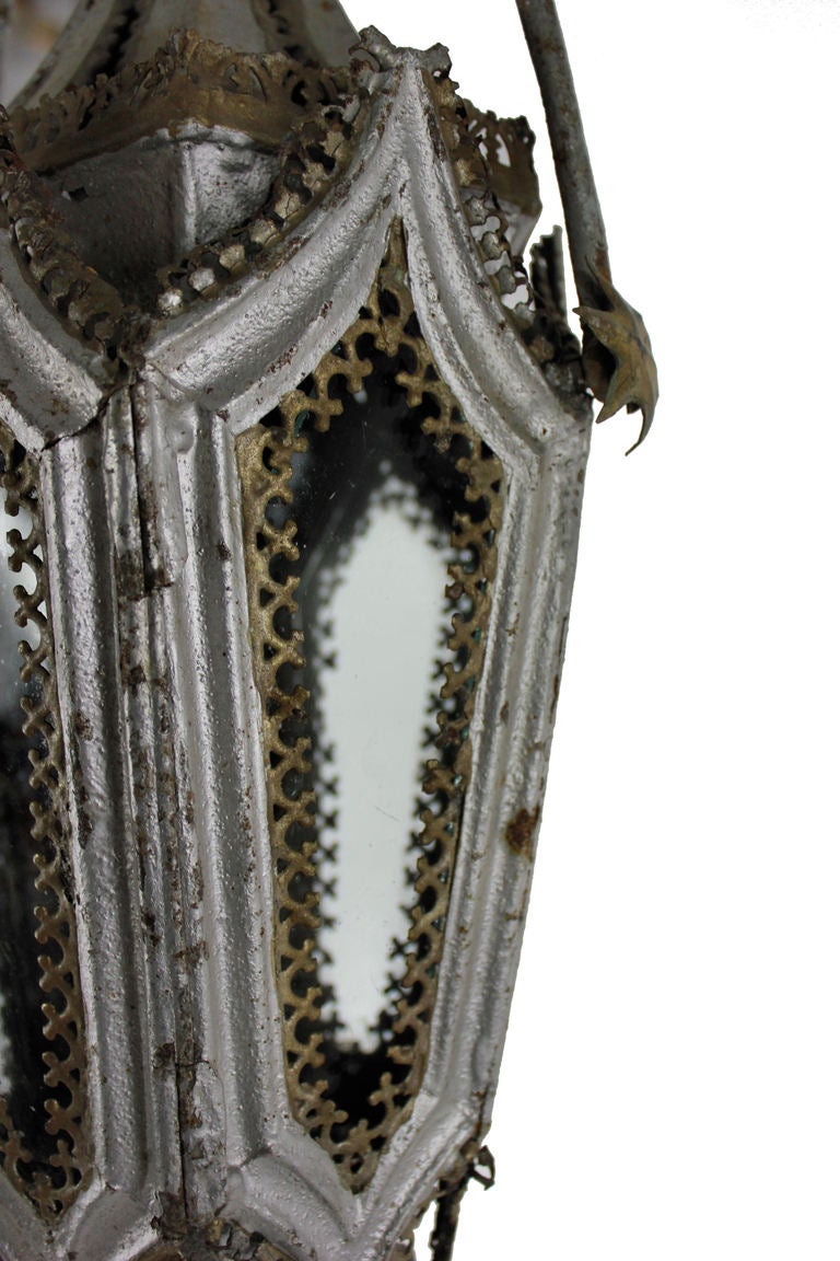 Four Tapering Gothic Hanging Lanterns In Distressed Condition In Kent, Dover