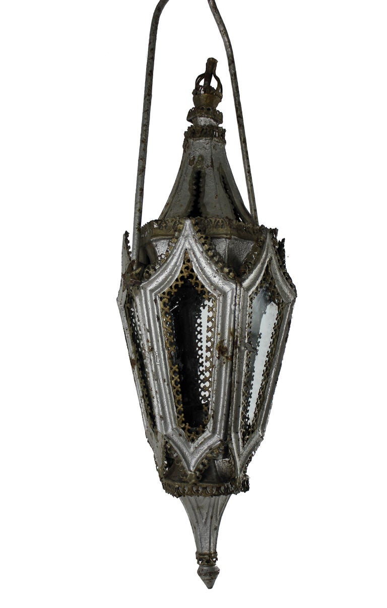 British Four Tapering Gothic Hanging Lanterns
