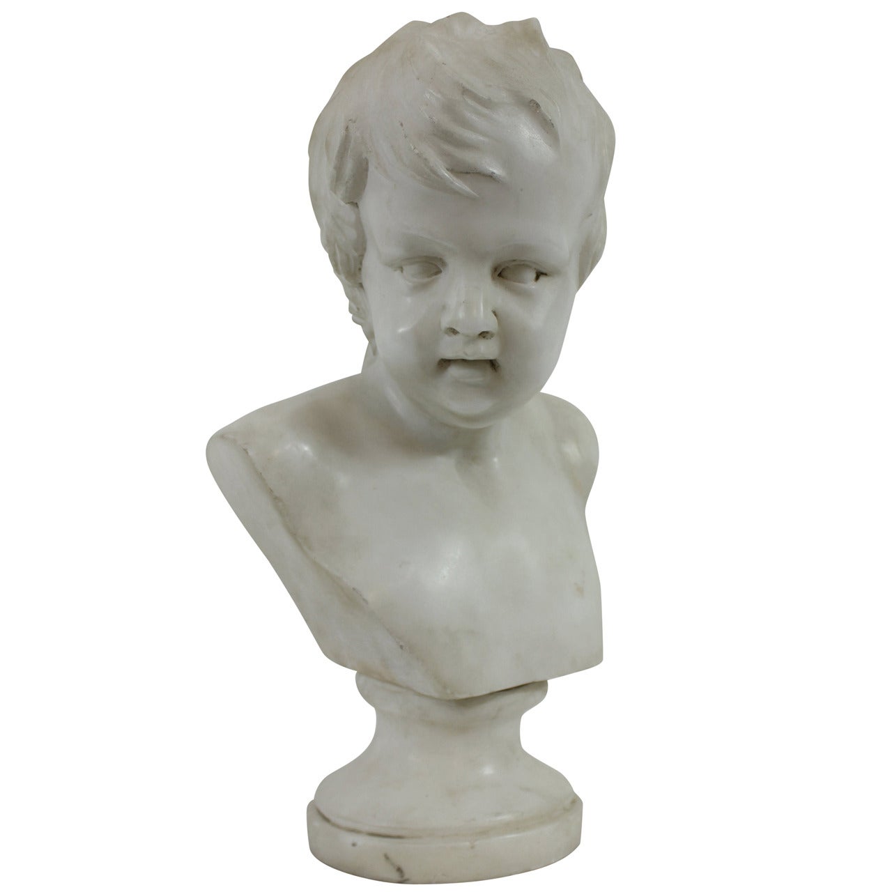 A Fine English Regency Marble Bust Of A Young Boy