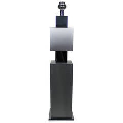 Vintage A Large 60
s  Chrome 
Steel Lamp