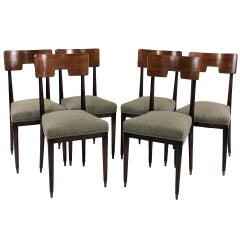 A Set Of Six Milanese 50's Dining Chairs