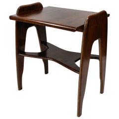 An Unusual Italian Desk In Palisander 
Bone