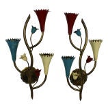 A Pair Of Italian Surrealistic Wall Sconces