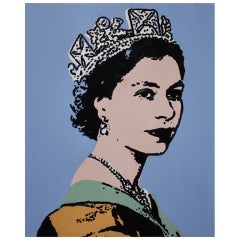 Oil On Canvas Entitled 'Vivat Regina Elizabetha'