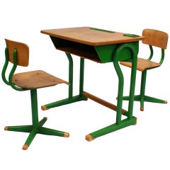 A French Child's Desk & Matching Chairs