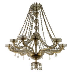 A Large Italian Chandelier By Fratelli Toso