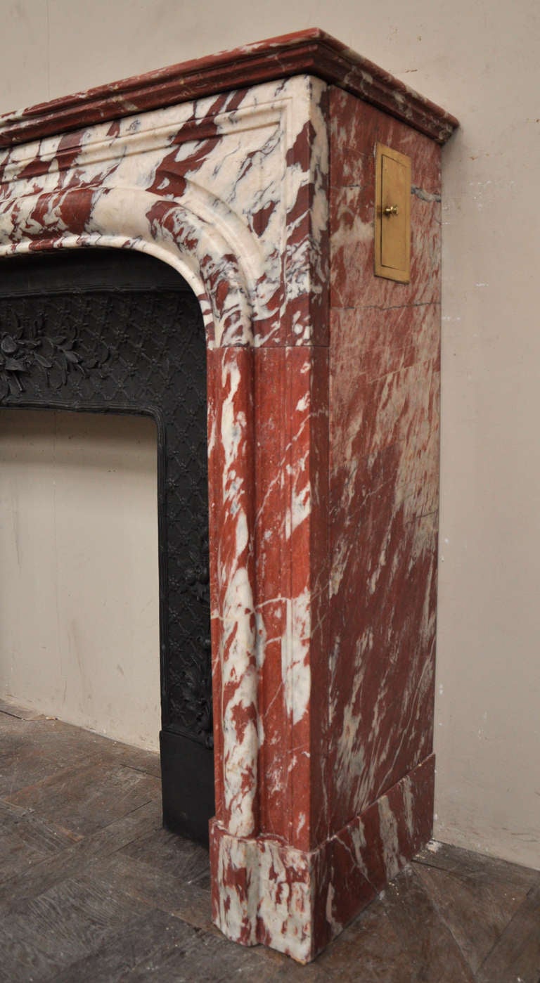 Antique Louis XIV Style Fireplace in Red Marble from ...