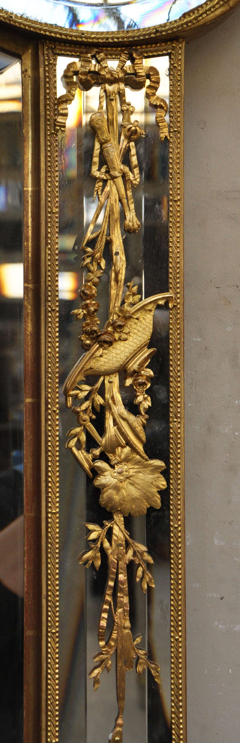 Antique Napoleon III Style Mirror in Gilded Bronze, 19th Century 2