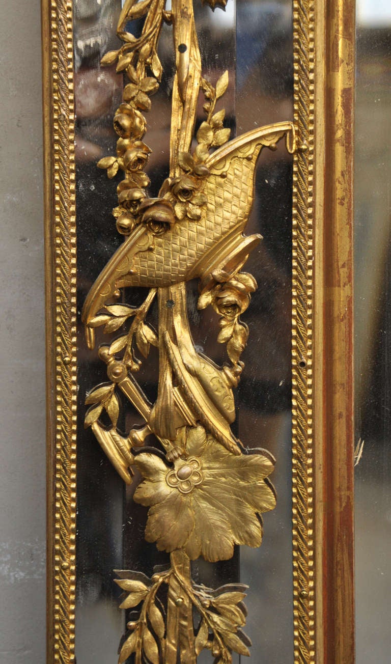 Antique Napoleon III Style Mirror in Gilded Bronze, 19th Century 3