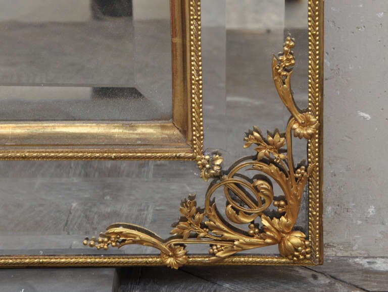 Antique Napoleon III Style Mirror in Gilded Bronze, 19th Century 5