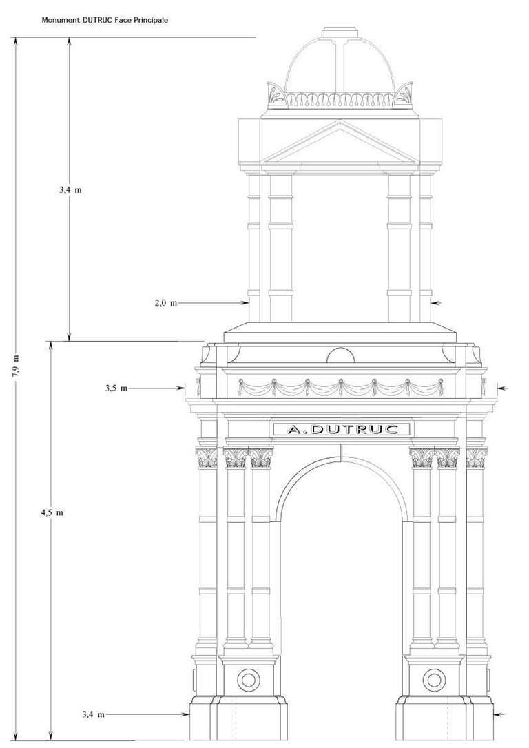 Mausoleum of the Dutruc Family circa 1880 For Sale 3