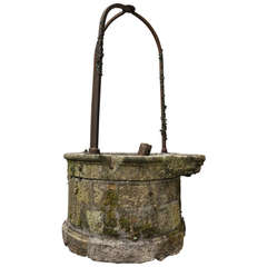 Rare Antique stone well with sculpted elements from the Renaissance period