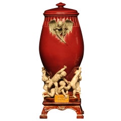 “Every man for himself !”, vase by Louis Carrier-Belleuse, after 1898