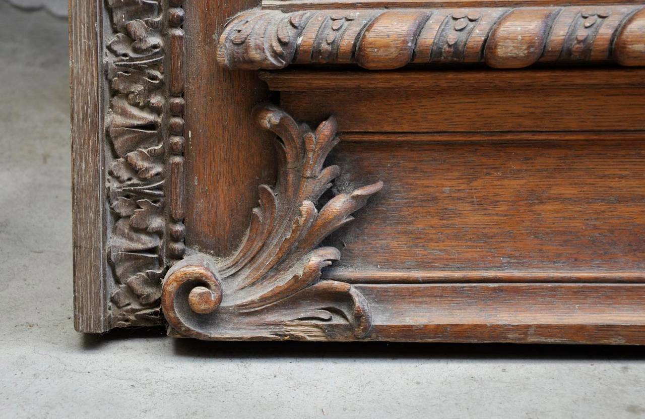 Louis XVI Style Carved Oak Wood Door Pediment, 19th Century 4