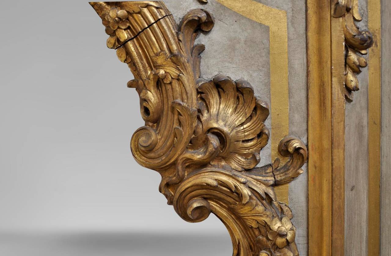 French 19th Century Louis XV style Carved Wood Overmantel