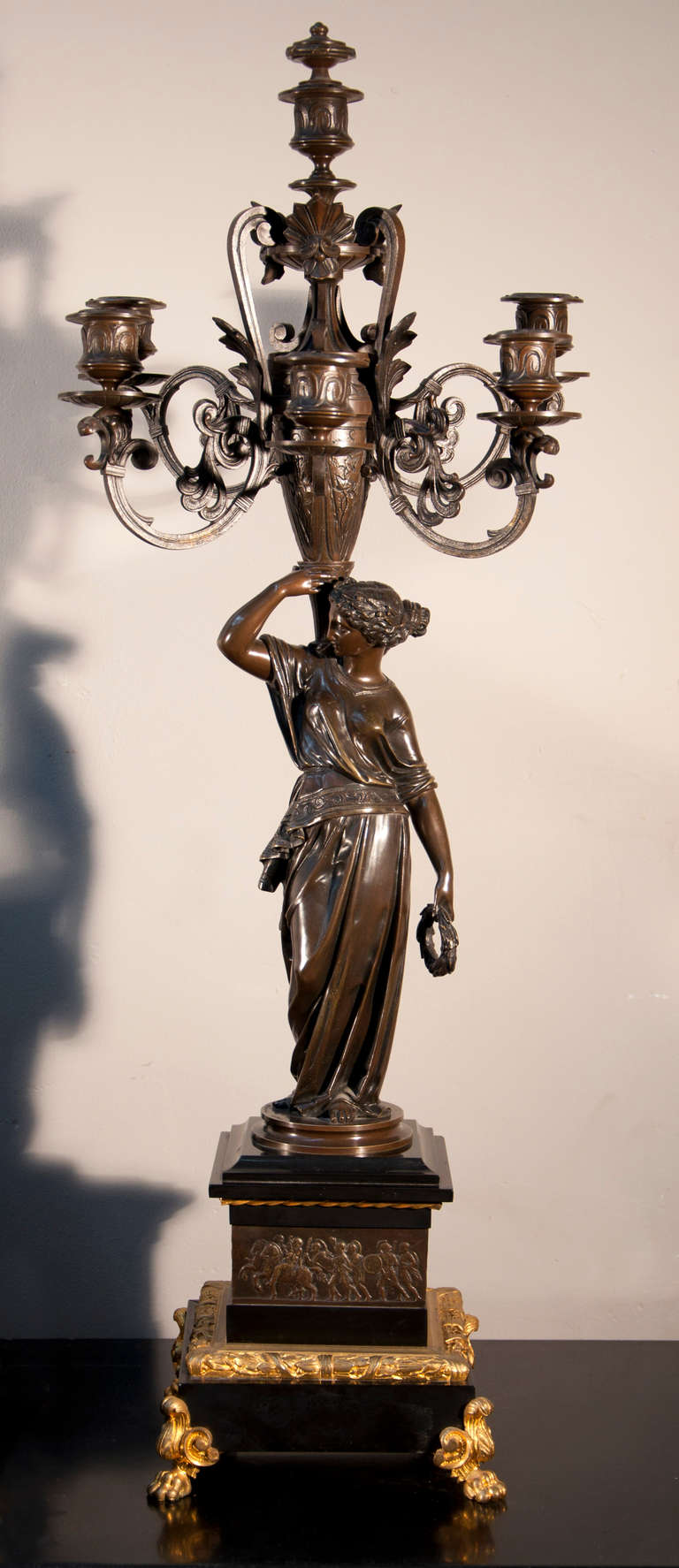 Marble Rare Napoleon III style clock set after the model of 