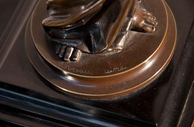 Rare Napoleon III style clock set after the model of 