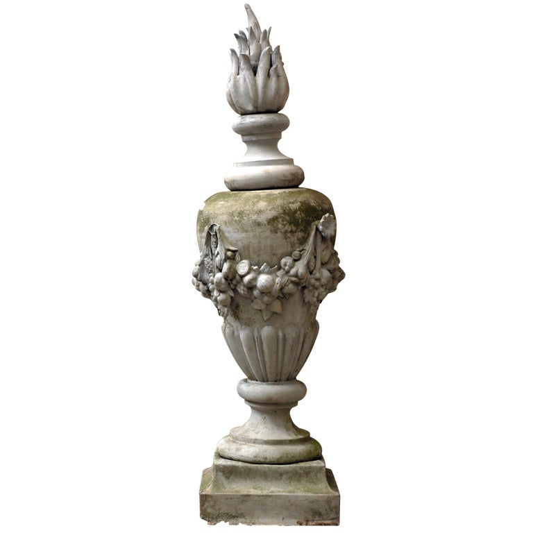 Zinc Finial Fire Pot, 19th century