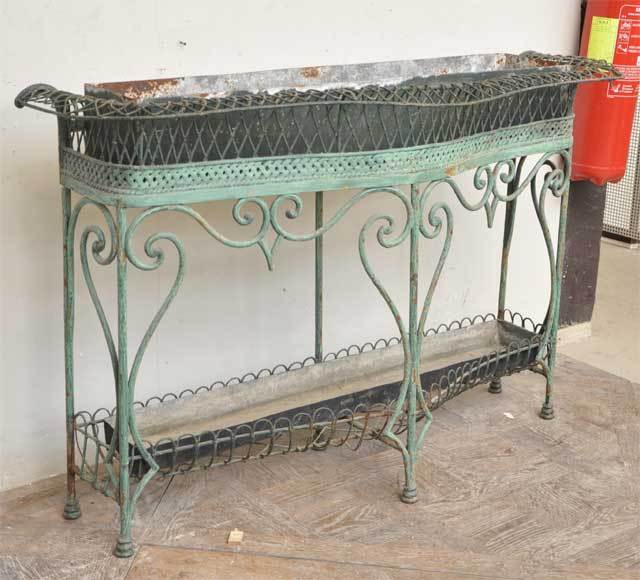 20th Century Antique Wrought Iron Plant Stand