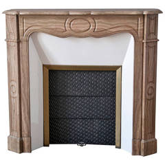 Antique Pompadour Model Fireplace Made Out of Marble