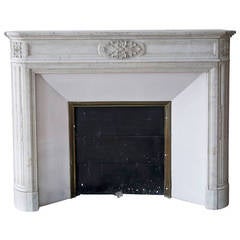 Antique Louis XVI Style Fireplace with Round Corner