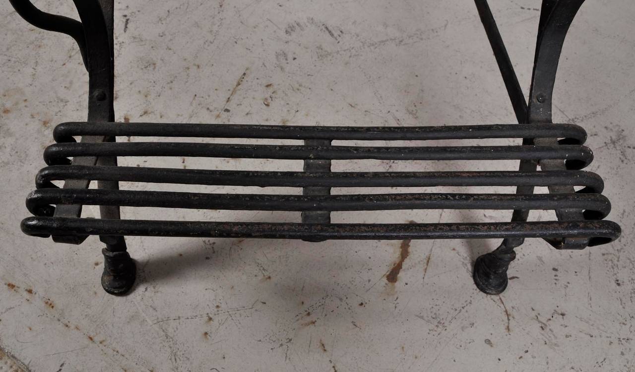French 19th Century Greenhouse Stepladder in Arras Bent Iron