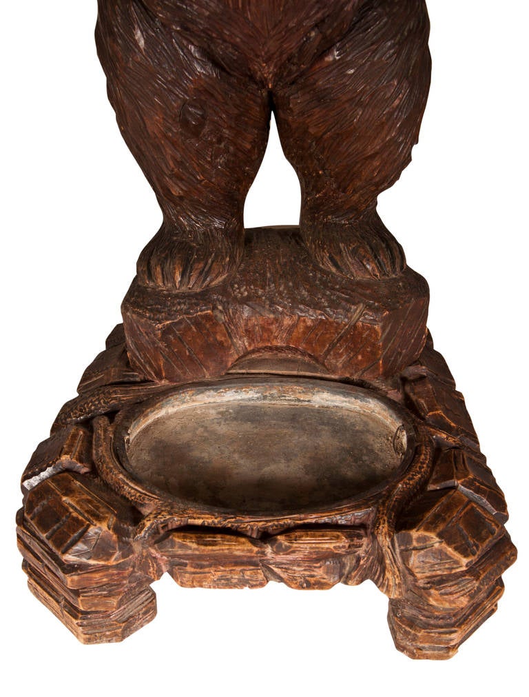 Black Forest Style Umbrella Holder in Bear Form, 19th Century 2