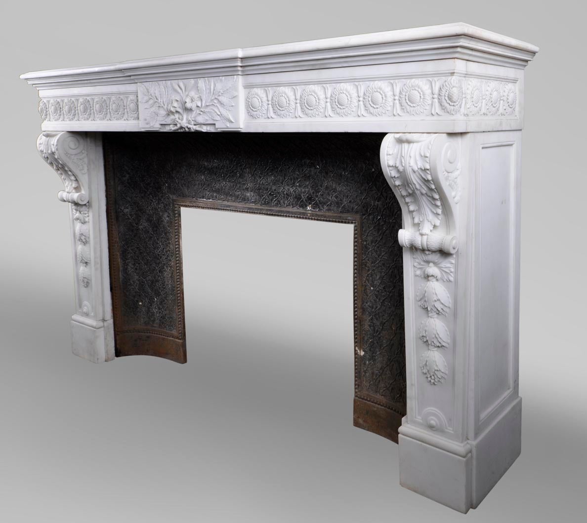 19th Century Louis XVI style fireplace after the model from the Petit Trianon, 19th c. For Sale