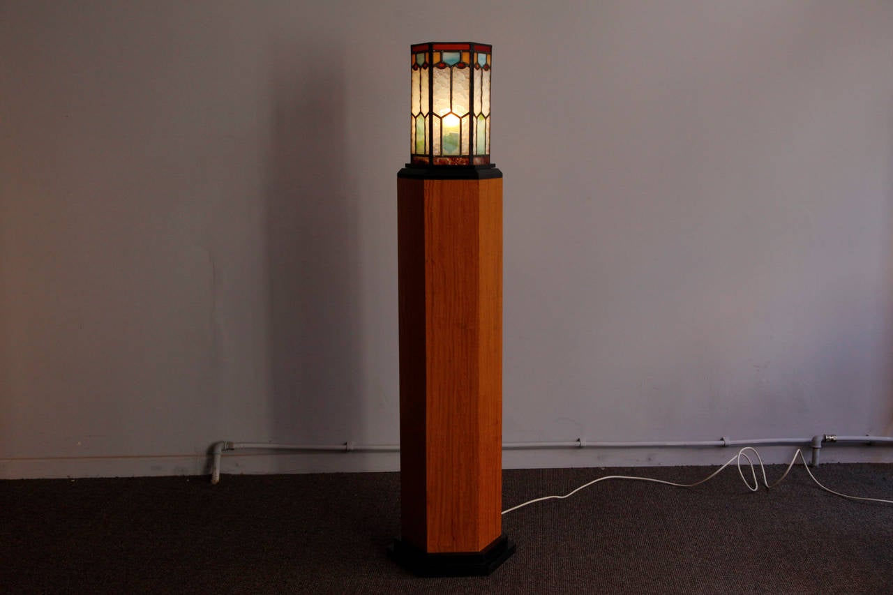 Art Deco Pedestal Lamp In Excellent Condition In Brussels, BE