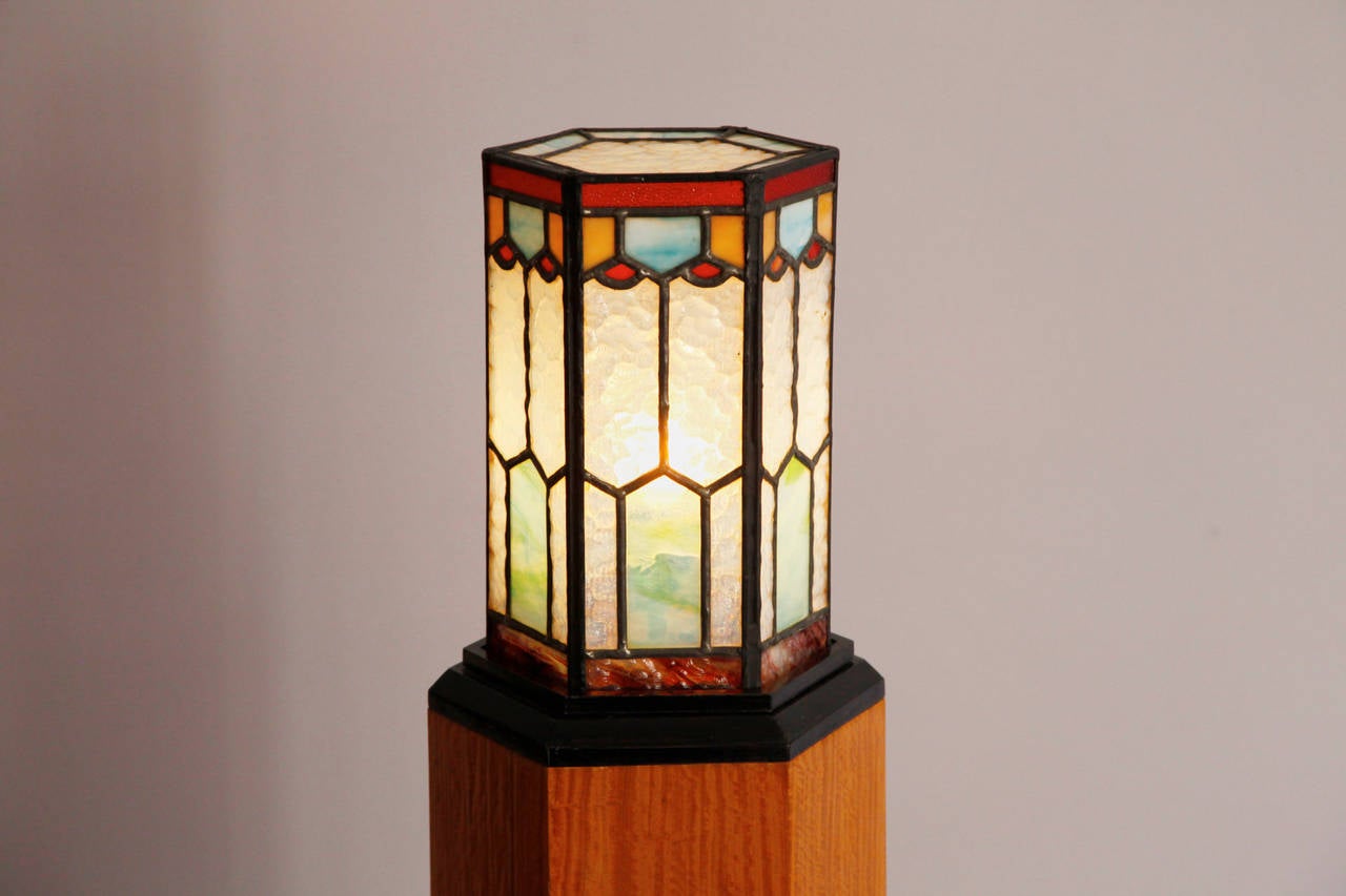 Mid-20th Century Art Deco Pedestal Lamp