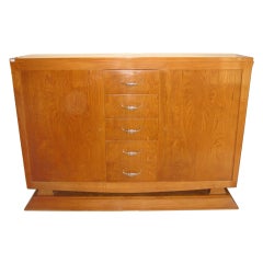 Ash wood art-deco credenza